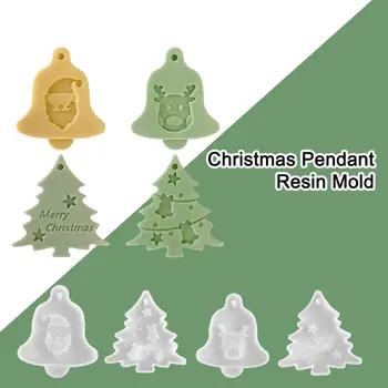 Vianočný Stromček Epoxidové Silikónové Formy Snowflake Vianočné Prívesok Živice Formy Pre DIY Šperky Robiť Vianočný Strom Dekorácie I2F5