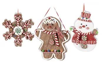 Vianočný Stromček Prívesok Šesťhranné Cookie Tortu Vianočné Ozdoby Na Stromček Dekoroch Tvorivé Perník Muž Domova Prívesok