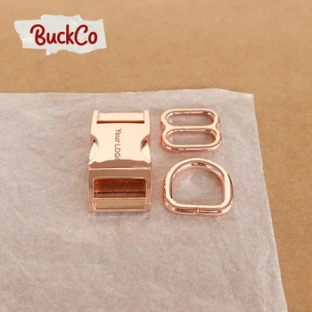 Vyryté 15 mm ružové zlato(kovové pracky+nastaviť pracka+D krúžok/set)pre HOBBY ručné tašky obojok šitie prvotriednej kvality príslušenstvo