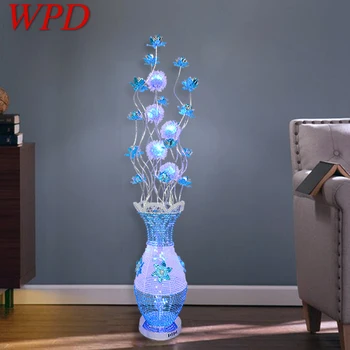 WPD Nordic Modrá Poschodí Lampa Módne Moderná Obývacia Izba, Spálňa Hotel Hliníkový Drôt LED Originality Dekoratívne Svetlo