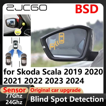 ZJCGO BSD Blind Spot Detection, pri Zmene jazdného Pruhu Pomáha Parkovanie Jazdy Warnin pre Škoda Scala 2019 2020 2021 2022 2023 2024