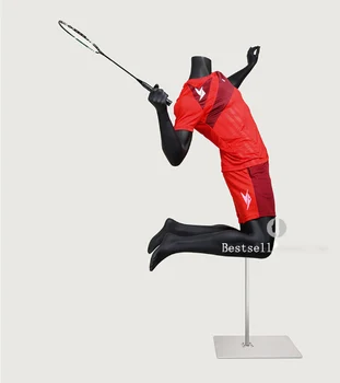 Športové Model Rekvizity Mužov Telo Hrá Čierny Bezhlavého Figuríny Model Bedminton Kati